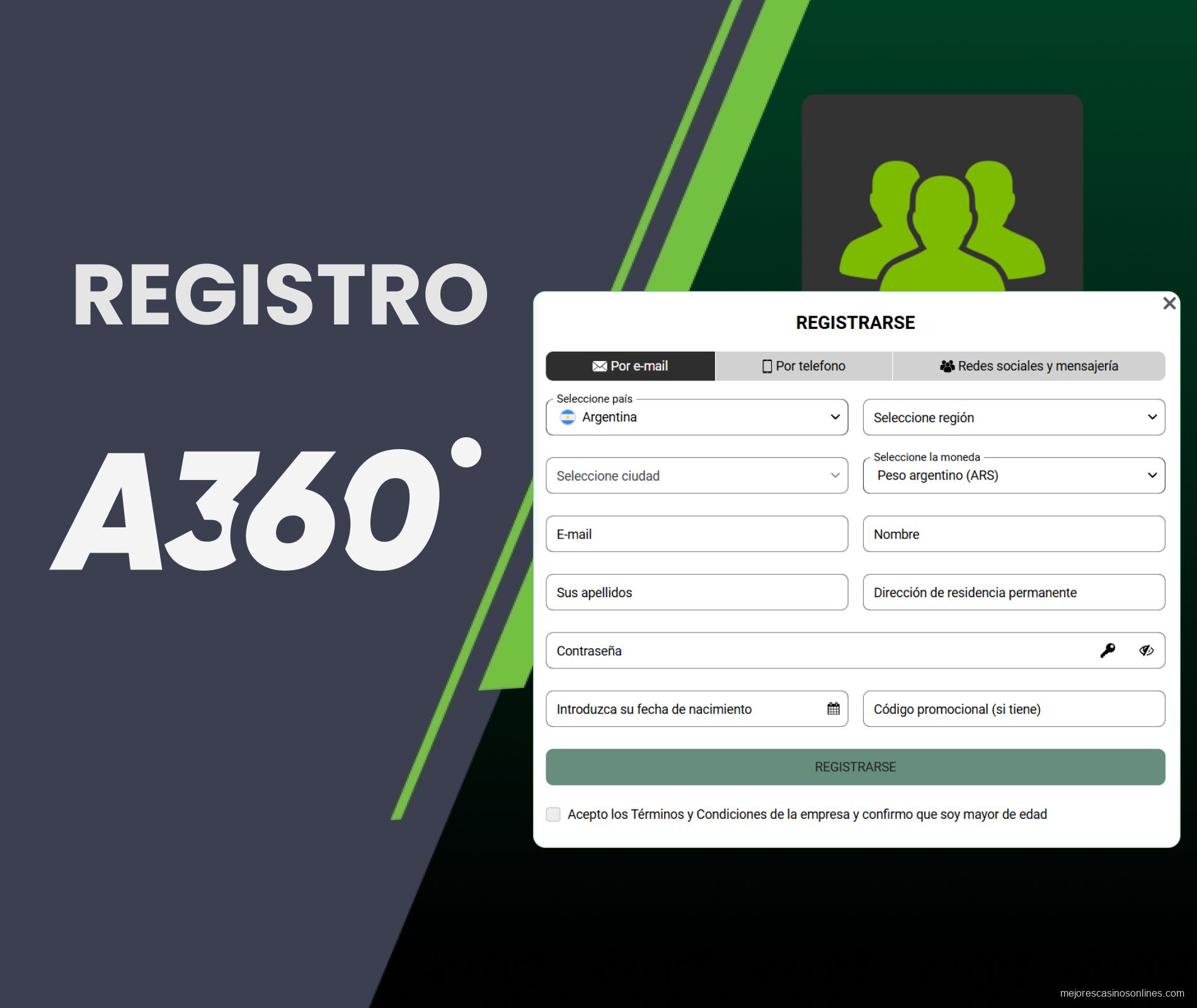 Guía rápida para abrir una cuenta en Apuesta360 desde Argentina